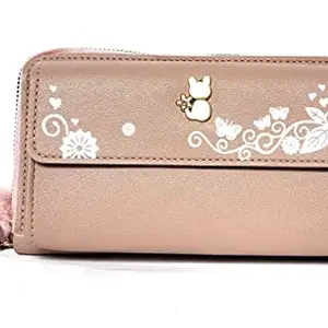 Lassie® Faux Leather Women's Wallet 2 Compartments 4 ID Slots (2COMWALL) (Light Beige)
