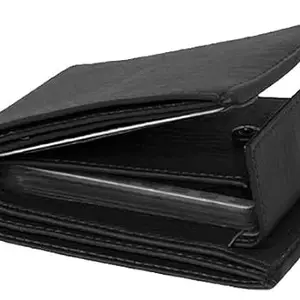 Wallet for Men Separable Card Holder Bi-Fold Faux/Artificial Leather/PU Black