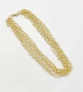 Bongo Nari Boutique Women's Pearl Jewellery Neckless (Golden, BNB_Jewellery_15)