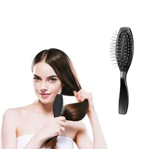 VIEWS Cushion Hair Brush, Anti-static ball tips, for Grooming, Straightening, Detangling Hair, Ideal for Men (Black Color)