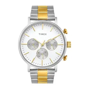 TIMEX Stainless Steel Men Warm Silver Round Multifunction Dial Analog Watch- Tweg20026