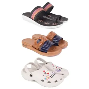 Women's Comfortable Sandal,Casual Lightweight Sandal for Everyday Wear for women'sREP-(COMBO-3)-1992-1981-O10-5-EURO-36
