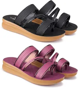 BERSACHE Extra Soft Classic Casual Slippers for Women with Regular wear | Ultra Soft & Flexibility Technology | HT-Slipper(Com)-6160-6162 Multicolor