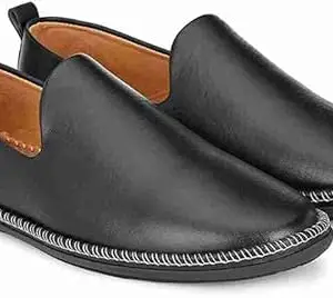 RESTINSHOES Men's Traditional Mojari | Ethnic Footwear for Wedding (Restin-05-Black-06)