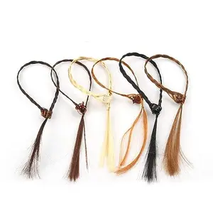 THE GLAM NIYATI Kids Hair Extensions with Hair Clips, Braids Extensions Hair, Braided Hair Styling Accessories, Girls' for Party Favors and Children Performance - Brown (12 Pcs)