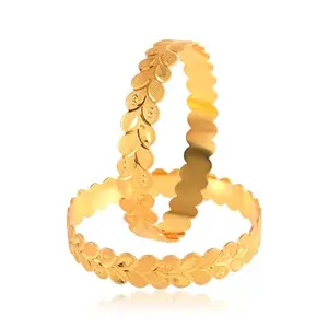 Memoir Micron 1 Gram Gold Fashion Jewellery Women bangle kada set (KDRM6689-2.4)