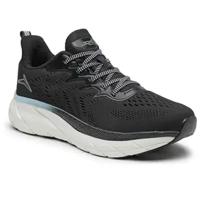 JQR ZAPATOS-24 Black Sports Shoe for Men | Breathable Mesh | Shock Absorption | Non-Slip | Lightweight & Comfortable | Stylish & Durable for Gym, Walking, Jogging & Casual Use for Everyday Wear