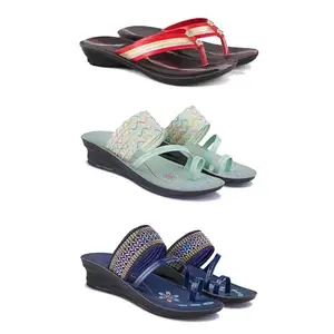 Women's Sandals | Lightweight Wear| Stylish & Easy to Wear For Women'SPCV-SAN-(3-COMBO)-1958-1954-1953-7