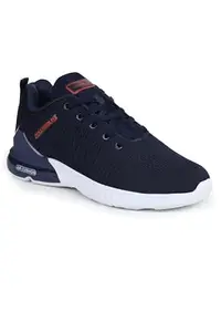 Columbus Runway Sports Shoes for Men's & Boy - Running, Walking, Gym, Lightweight, Comfort Grip (Navy/Rust, Numeric_8)