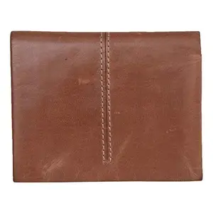 Leatherman Fashion LMN Genuine Leather Unisex Tan Wallet 3 Card Slots