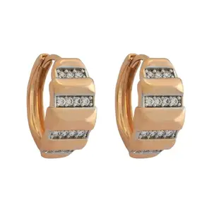 Kushal's Fashion Jewellery White Rodium Gold Plated Casual Trendy Zircon Earring - 429679