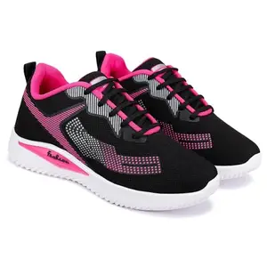 Bersache Lightweight Sports Running Walking Gym Trekking Shoes for Women (Black)