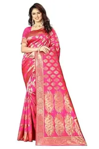 Shasmi Women's Banarasi Saree Pure Kanjivaram Silk Saree Soft new ladies 2026 Design Wear Pattu Sarees Latest Cotton Party Sari collections With Blouse Piece for Wedding sadi (PARI 75)