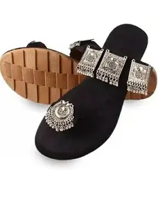 Rajasthani Jaipuri Work Kolhapuri Ethnic Womens Girls Ladies Fashionable Sandals (7)
