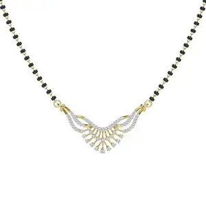 Women's Designer Diamond Mangalsutra | Gold Plated CZ Diamond Mangalsutra for Women | Stylish 18 Inch Daily Necklace