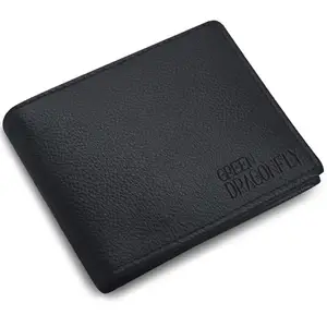 Black Genuine Leather 8 Card Slot Wallet for Men