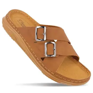 WALKAROO Men's Slip-On Comfort Sandals - WGP53052 Tan