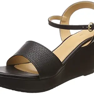 BATA Women Finn Black Fashion Sandals-8 (7616904)
