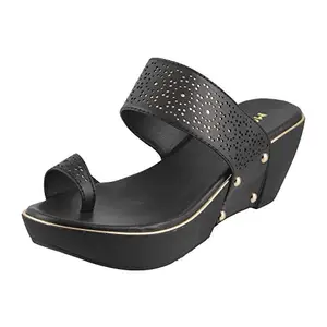 Mochi Women Black Synthetic Sandals (Size EURO41/UK8) 34-9391-11-41-BLACK