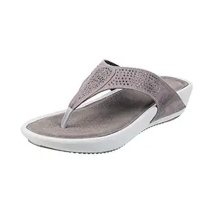 Mochi Womens Synthetic Grey Slippers (Size (4 UK (37 EU))