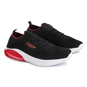 Lancer Mens DRAGON-27 Black Red Running Shoe - 10 UK (DRAGON-27BLK-RED-10)