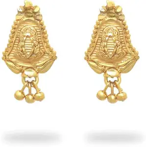 Drashti Collection Traditional Gold Platted Premium stud Earrings Brass Stud Earring ()_BZ_ERG1358