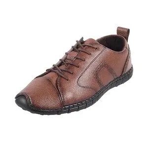 Mochi Men Tan Lace-up Leather Casual Shoes UK/7 EU/41 (71-85)