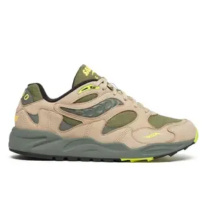Saucony Unisex Running Shoes Grid Shadow 2 Avocado/Beige
