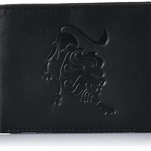 Justrack Men Black Color Genuine Leather Wallet (LWM00182-JT_2)