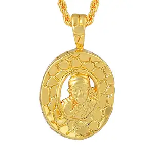 Memoir Brass Gold plated Shirdi Sai baba Pendant Latest (PCSV1670)