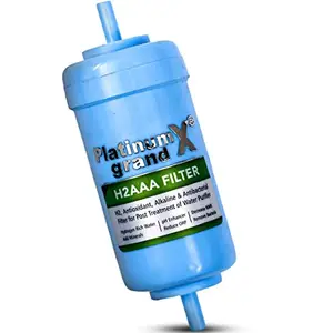 Platinum Grand X PLATINUM GRAND X Water Purifier 4-Inch Alkaline Water Filter Cartridge to Increase Ph Level For All RO (ANTIOXIDANT,ANTIBACTERIAL,ALKALINE)