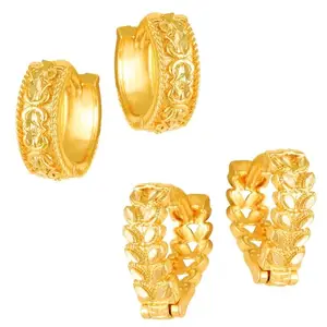 VFJ VIGHNAHARTA FASHION JEWELLERY Vighnaharta Golden Brass Studs Earrings For Women[VFJ1788-1790ERG]