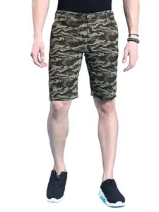 The Indian Garage Co Men Slim Fit Solid Mid-Rise Woven Shorts