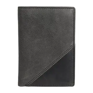 Leatherman Fashion LMN Men Black, Grey Genuine Leather Wallet (4 Card Slots)