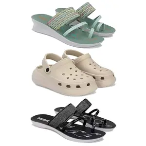 Women's Comfortable Sandal,Casual Lightweight Sandal for Everyday Wear | (COMBO-3)-1948-OO1-1946-8-EURO-39