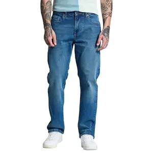 Snitch Full Length Cotton Blend Distressed Coin Pocket Light Weight Casual Wear Blue Regular Fit Jeans