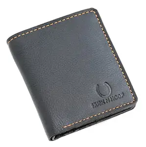 Husk N Hoof RFID Protected Leather Wallet for Men | Mens Wallet Leather | Wallets for Men | Purse for Men | Napa Black