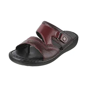 Metro Mens Leather Maron Slippers (Size (7 UK (41 EU))