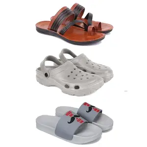 DRACKFOOT Men's Sandals | Lightweight Wear| Stylish & Easy to Wear For Men's GRT-SAN-(3-COMBO)-3151-3124-1590-8