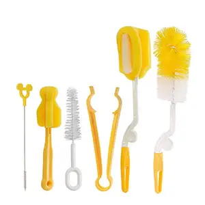 Adore Bottle Nipple and Straw Cleaning Kit, Multi Color Feeding Bottle Cleaner Brush (Cleaning Brush Kit) (Wowie Brush Kit 6 in 1)