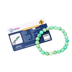 Plus Value Amazonite Reiki Healing Crystal Bracelet Stylish Men Women Boys Girls (Beads Size 8 Mm)