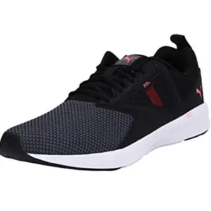 Puma Women's Nrgy Asteroid Black-Pink Alert Running Shoes-3 UK (19280404_3), Puma Black-Pink Alert