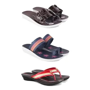 Women's Comfortable Sandal,Casual Lightweight Sandal for Everyday Wear | CL-(COMBO-3)-1987-1991-1958-7