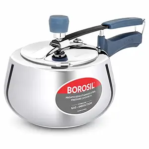 Borosil Pronto Edge Induction Base Inner Lid Stainless Steel Pressure Cooker, 3 L price in India.