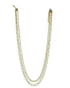 Shreeji Art Stylish Necklace Mala for Women and Girls, Fashion Jewellery Gift (Golden beads and Pearl Necklace.)
