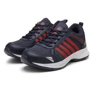 Airson Shoes AIRSON CTRG-3 Jaguar Sports Shoes for Men | Running, Walking, Gym Shoes | Lightweight and Comfortable | Casual Shoes for Men | Ideal for Gents & Boys Navy Blue-Red