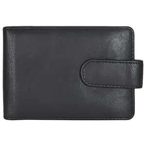 LMN Genuine Leather Black Color Card Holder for Men 615288 (20 Credit Card Slots)