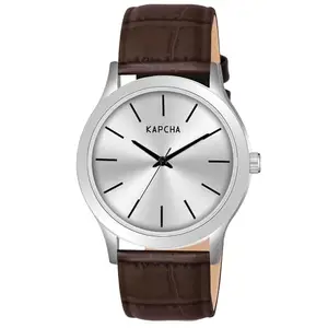 Versatile Stylish Mens Leather Strap Watch Round Dial Shape, Quartz Movement Adjustable Strap for Both Casual and Formal Wear