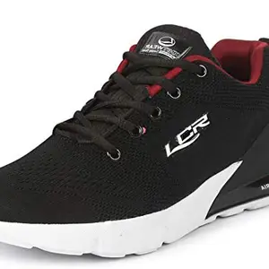 LANCER Mens North-1 Black Maroon Running Shoe - 6 UK (NORTH-1BLK-MRN-40)
