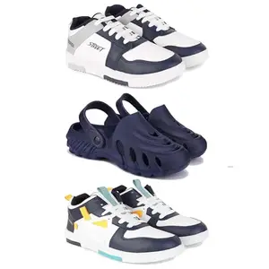 DRACKFOOT Men's Sports Shoes | Lightweight Stylish & Easy to Wear for Men'sGRT-(3-Combo)-1075-3136-1074-10 Multicolor